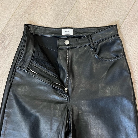 The Melina black vegan leather pants by Wilfred from Aritzia. - Picture 6 of 15